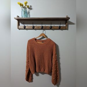 Moon and Madison Bubble Sweater - Burnt Orange / Clay Color
